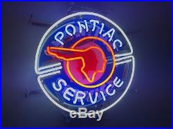 Pontiac Services USA Real Glass Neon Light Sign Vintage Car Garage Club Pub UK