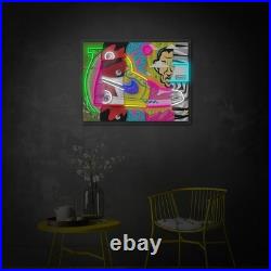 Pop Art UV Print Flex Neon Sign 34x28 Light Man Vintage Bedroom Wall Decor