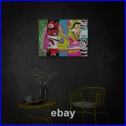 Pop Art UV Print Flex Neon Sign 34x28 Light Man Vintage Bedroom Wall Decor
