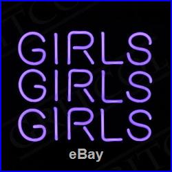 Purple GIRLS GIRLS GIRLS Vintage Beer Store Porcelain Custom Gift Neon Sign