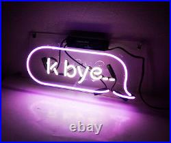 Purple K-BYE Vintage Artwork Custom Neon Sign Boutique Beer Decor
