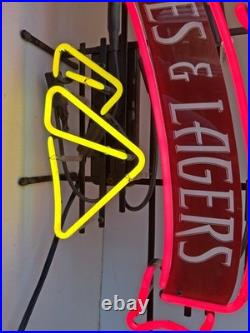 Pyramid brewery ales & Lagers bar sign beer neon vintage pub lighted rare 26x19