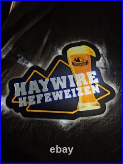 Pyramid haywire hefeweizen bar sign beer led neon type 20x16 rare vintage pub