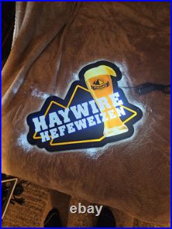 Pyramid haywire hefeweizen bar sign beer led neon type 20x16 rare vintage pub