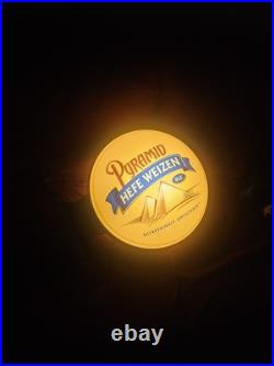 Pyramid hefeweizen bar sign beer led neon type rare vintage 2 sided pub light