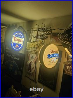 Pyramid hefeweizen bar sign beer led neon type rare vintage 2 sided pub light
