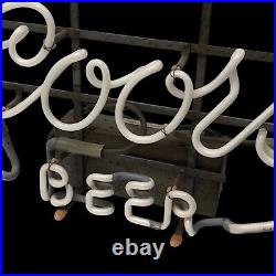 RARE 1960's NEON SIGN COORS BEER Electric Light Neon Bar Fluorescent 24x14 VTG RARE 1960's NEON SIGN COORS BEER Electric Light Neon Bar Fluorescent 24x14 VTG