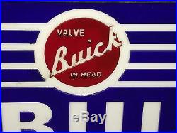 RARE BUICK GM CAR SHOWROOM GARAGE VINTAGE LIGHT BOX SIGN 1940s NT PORCELAIN NEON
