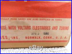 RARE NOS SEALED APR 2, 1959 VOLTARC NEON Vtg Glass Neon Sign Tube Gas Flask