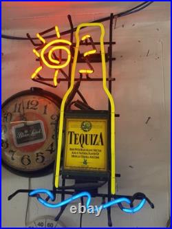RARE TEQUIZA NEON BAR SIGN LIGHT Original Vintage Not a China Knockoff RARE TEQUIZA NEON BAR SIGN LIGHT Original Vintage Not a China Knockoff