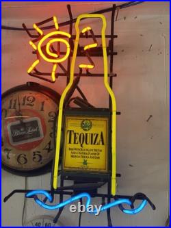 RARE TEQUIZA NEON BAR SIGN LIGHT Original Vintage Not a China Knockoff RARE TEQUIZA NEON BAR SIGN LIGHT Original Vintage Not a China Knockoff