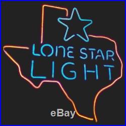 RARE VTG TEXAS LONE STAR LIGHT BEER BLUE NEON SIGN 27.5 Urban Cowboy Bar Decor