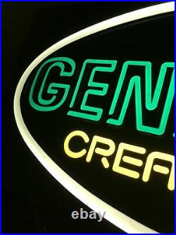 RARE Vintage 1984 Genesee Cream Ale Lighted Neo Neon Beer Sign 24x12 Works Great