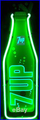 RARE Vintage 7UP ANIMATED LED WITH NEON 7UP BOTTLE SIGN