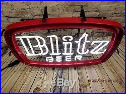 RARE! Vintage BLITZ WEINHARD Beer Neon lights, light up Bar SIGN, VERY NICE