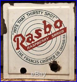 RARE Vintage RASBO Raspberry Shrub Francis Cropper Co. Porcelain Neon Sign