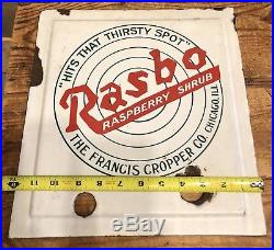 RARE Vintage RASBO Raspberry Shrub Francis Cropper Co. Porcelain Neon Sign