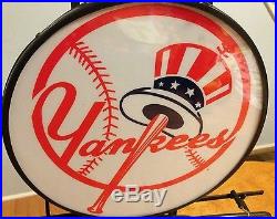 REAL Vintage Budweiser Beer NY YANKEES Neon Lighted Bar Advertising Sign USA
