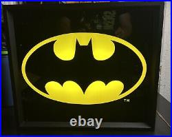 RETAILER VINTAGE BATMAN NEON WALL LIGHT SIGN Sent To Comic Shops By DC 1990s HTF