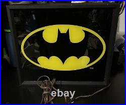RETAILER VINTAGE BATMAN NEON WALL LIGHT SIGN Sent To Comic Shops By DC 1990s HTF