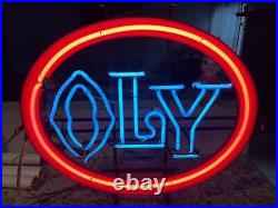 Rare 70's Vintage OLY Neon Sign Olympia Beer Series works