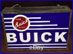 Rare Gm Buick Motor Car Dealership Garage Vintage Light Box Sign Nt Enamel Neon