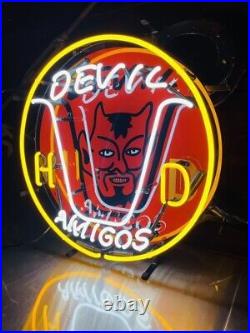 Rare Harley Davidson Neon Signs Devil Vintage Chopper Pan Knuckles