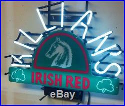 Rare Killian's Irish Red ale Neon sign beer light pub shed vintage horse display