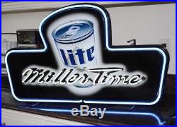 Rare Large 30 Vintage 1997 Miller Lite Miller Time Neon Beer Sign / Works