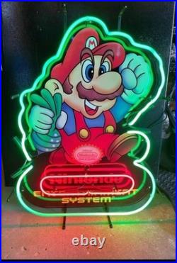 Rare NOS Nintendo Entertainment Super Mario 33x25 Nes Vintage Style Neon Sign Rare NOS Nintendo Entertainment Super Mario 33x25 Nes Vintage Style Neon Sign