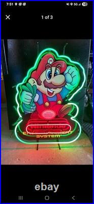 Rare NOS Nintendo Entertainment Super Mario 33x25 Nes Vintage Style Neon Sign Rare NOS Nintendo Entertainment Super Mario 33x25 Nes Vintage Style Neon Sign