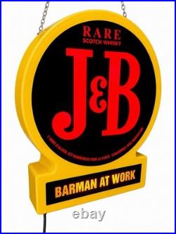 Rare VINTAGE J&B SCOTCH WHISKY BAR PUB NEON FLASHING LIGHT SIGN
