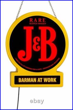 Rare VINTAGE J&B SCOTCH WHISKY BAR PUB NEON FLASHING LIGHT SIGN