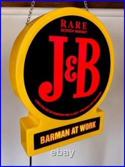 Rare VINTAGE J&B SCOTCH WHISKY BAR PUB NEON FLASHING LIGHT SIGN