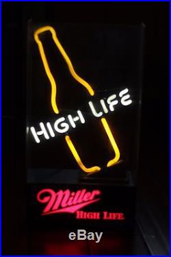 Rare Vintage 1970s Miller High Life Neon Beer Sign Works Perfectly