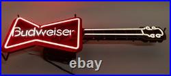 Rare Vintage 1988 Budweiser Bowtie Guitar Neon Sign Anheuser-busch