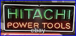 Rare Vintage 1994 Hitachi Power Tools Neon Sign 3 Colors 36x15 MT. Vernon Neon Rare Vintage 1994 Hitachi Power Tools Neon Sign 3 Colors 36x15 MT. Vernon Neon
