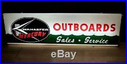 Rare Vintage 60's Kiekhaefer Mercury Lighted Neon Outboard Boat Motor Sign Hagen