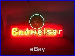 Rare Vintage Anheuser Busch Budweiser King of Beers Neon Light Sign 1994