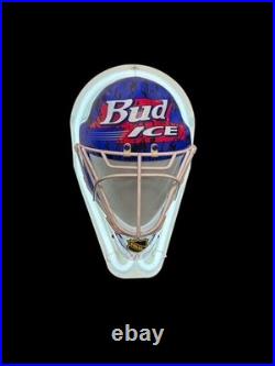 Rare Vintage Bud Ice Hockey Mask Neon Sign IT WORKS