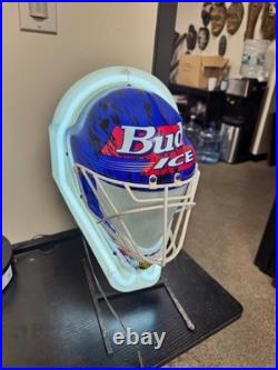 Rare Vintage Bud Ice Hockey Mask Neon Sign IT WORKS