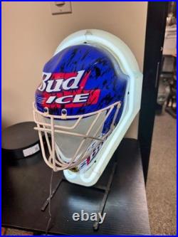 Rare Vintage Bud Ice Hockey Mask Neon Sign IT WORKS