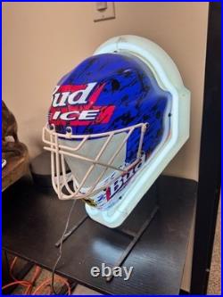 Rare Vintage Bud Ice Hockey Mask Neon Sign IT WORKS