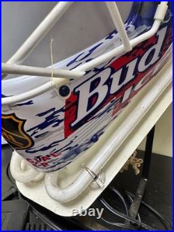 Rare Vintage Bud Ice Hockey Mask Neon Sign IT WORKS
