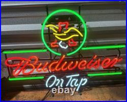 Rare Vintage Budweiser Eagle Beer Neon Sign Lamp Light Bar Decor