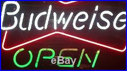 Rare Vintage Budweiser Window Neon Beer Light Sign Bar Pub Pool Room