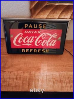 Rare Vintage Coca Cola Light Up Sign Pause Refresh Hanover Neon