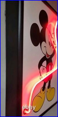 Rare Vintage Disney Light Up Real Neon Sign Mickey Mouse By Neonetics 1993