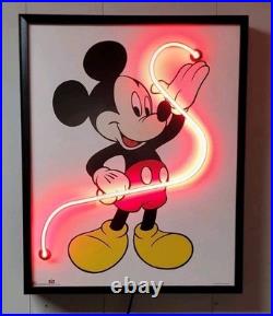 Rare Vintage Disney Light Up Real Neon Sign Mickey Mouse By Neonetics 1993