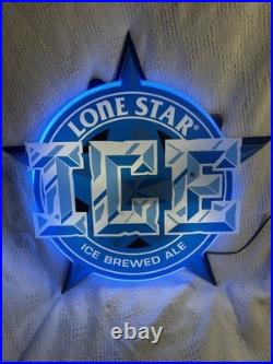 Rare Vintage Lone Star Light Beer Bar Lighted Neon Plastic Sign Working
